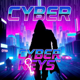 A futuristic movie poster titled 'Cyber Keys'