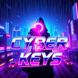 A futuristic movie poster titled 'Cyber Keys'