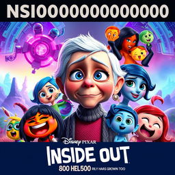 A Pixar Disney-style movie poster titled 'Inside Out 9000000000'