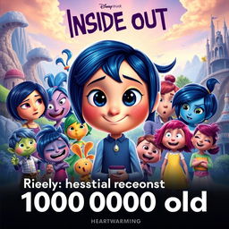 A Pixar Disney-style movie poster titled 'Inside Out 100000000000'