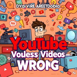 A dynamic and attention-grabbing YouTube thumbnail for a video titled "You Are Doing YouTube Videos Wrong