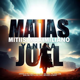 A cinematic movie poster featuring the names MATIAS, MAXIMILIANO, YANINA, and JOEL in bold, dramatic fonts