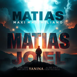 A cinematic movie poster featuring the names MATIAS, MAXIMILIANO, YANINA, and JOEL in bold, dramatic fonts