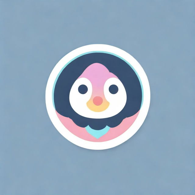Design a cool and unique Discord server icon incorporating modern aesthetics with vibrant color schemes.