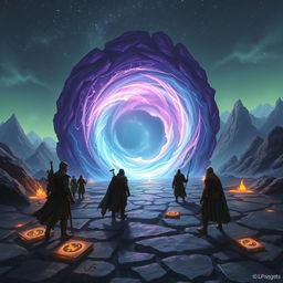 A dimensional rift in a fantasy world inspired by Dungeons & Dragons