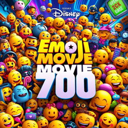 A Pixar Disney-style movie poster titled 'Emoji Movie 700'