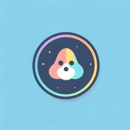 Design a cool and unique Discord server icon incorporating modern aesthetics with vibrant color schemes.