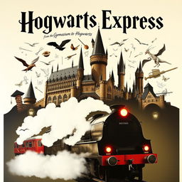 A Harry Potter-themed poster featuring a prominent inscription at the top reading 'Hogwarts Express' in large, bold letters