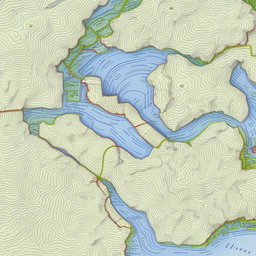 An accurate, well-detailed 24 by 36 2D map featuring geographical features and city details