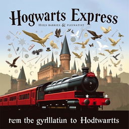 A Harry Potter-themed poster with a prominent inscription at the top reading 'Hogwarts Express' in large, bold letters