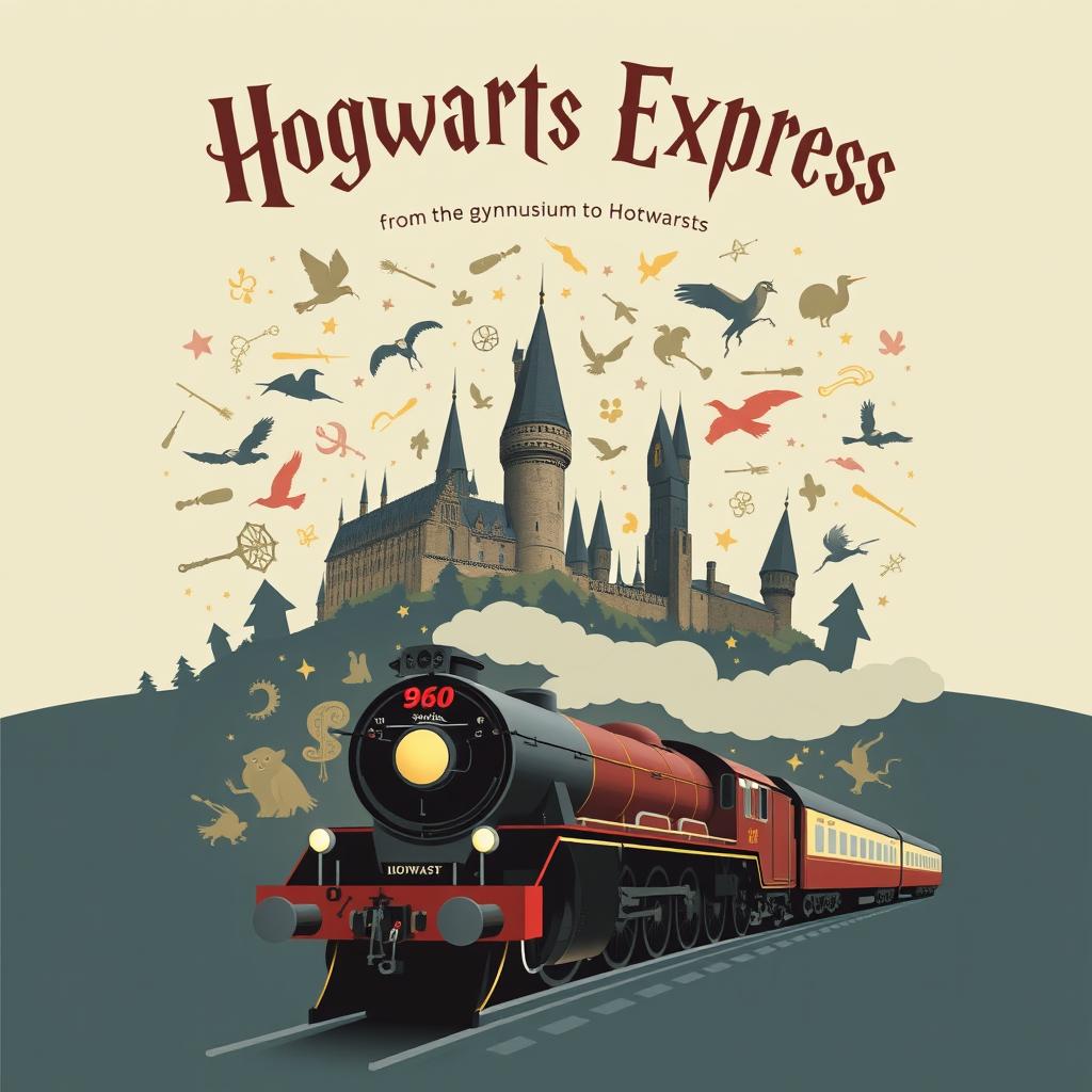 A Harry Potter-themed poster with a prominent inscription at the top reading 'Hogwarts Express' in large, bold letters