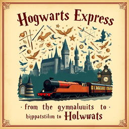 A Harry Potter-themed poster with a prominent inscription at the top reading 'Hogwarts Express' in large, bold letters