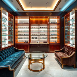 A luxurious and stylish glasses store designed to offer an exceptional shopping experience