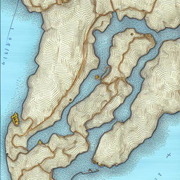 An accurate, well-detailed 24 by 36 2D map featuring geographical features and city details