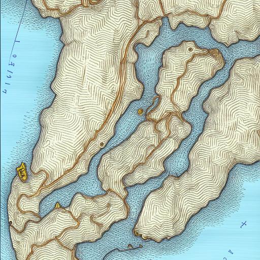 An accurate, well-detailed 24 by 36 2D map featuring geographical features and city details