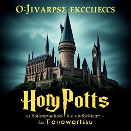 A poster featuring the magnificent Hogwarts castle with the inscription "Хогвартс экспресс" in large English letters at the top