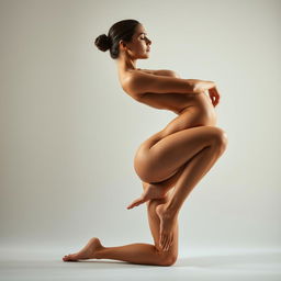 A tasteful artistic depiction of the human form, focusing on the natural beauty and symmetry of the body