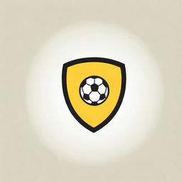 Design a logo for La Victoria F.C., a football club, featuring prominent yellow and black colors. The style should convey dynamism, sportiness, and energy. The design could include a football or some iconic element in the club.