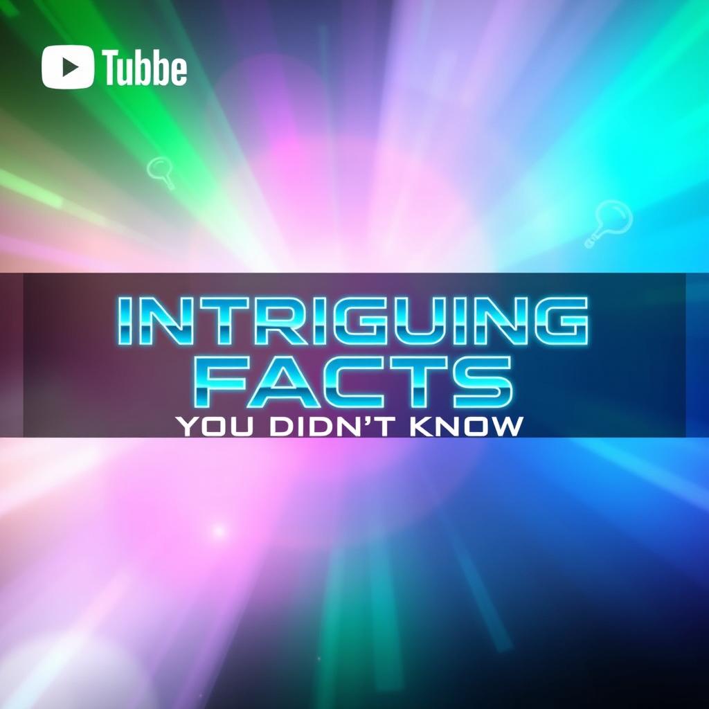 A visually striking YouTube thumbnail with a phosphorescent background, featuring a vibrant gradient blending green, pink, and blue