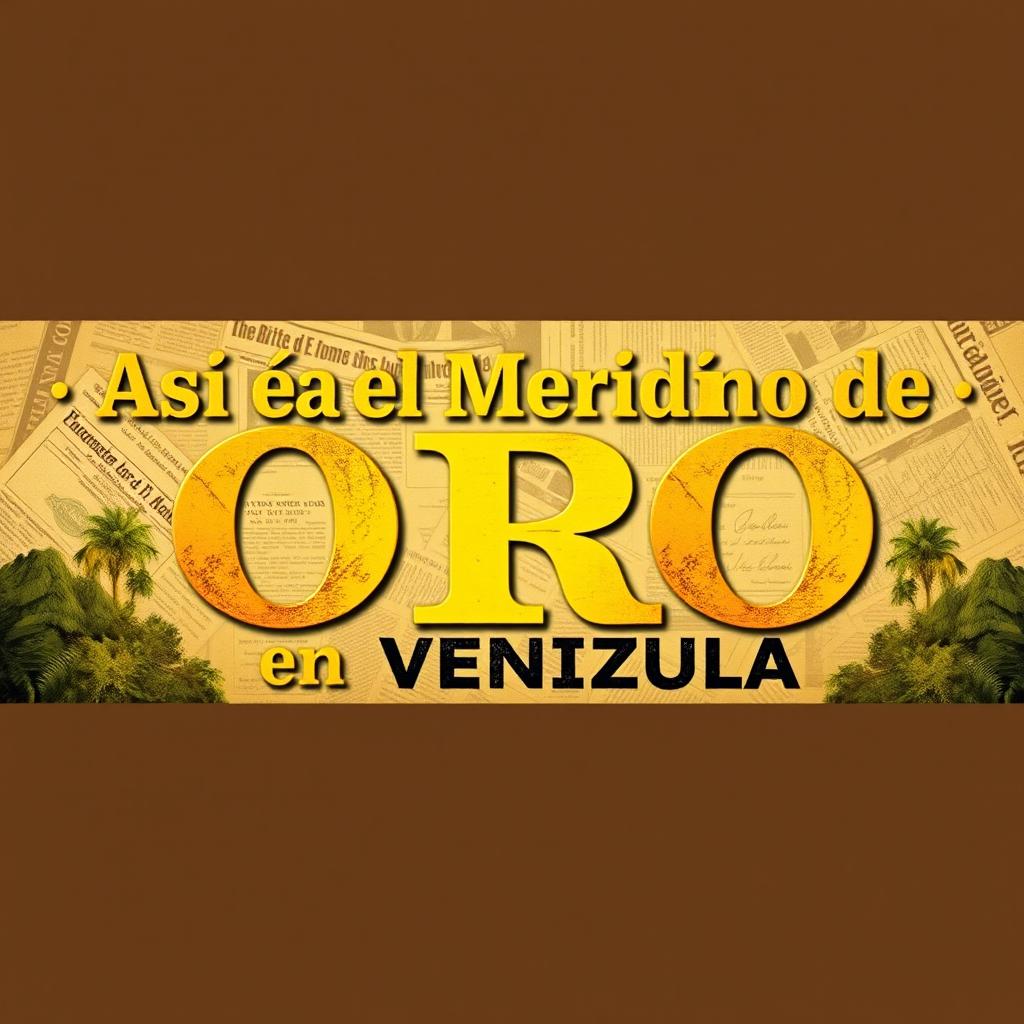 a YouTube cover image sized 2560x1440 featuring bold text that says 'Así era el Meridiano de ORO en Venezuela'