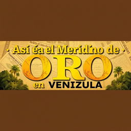 a YouTube cover image sized 2560x1440 featuring bold text that says 'Así era el Meridiano de ORO en Venezuela'