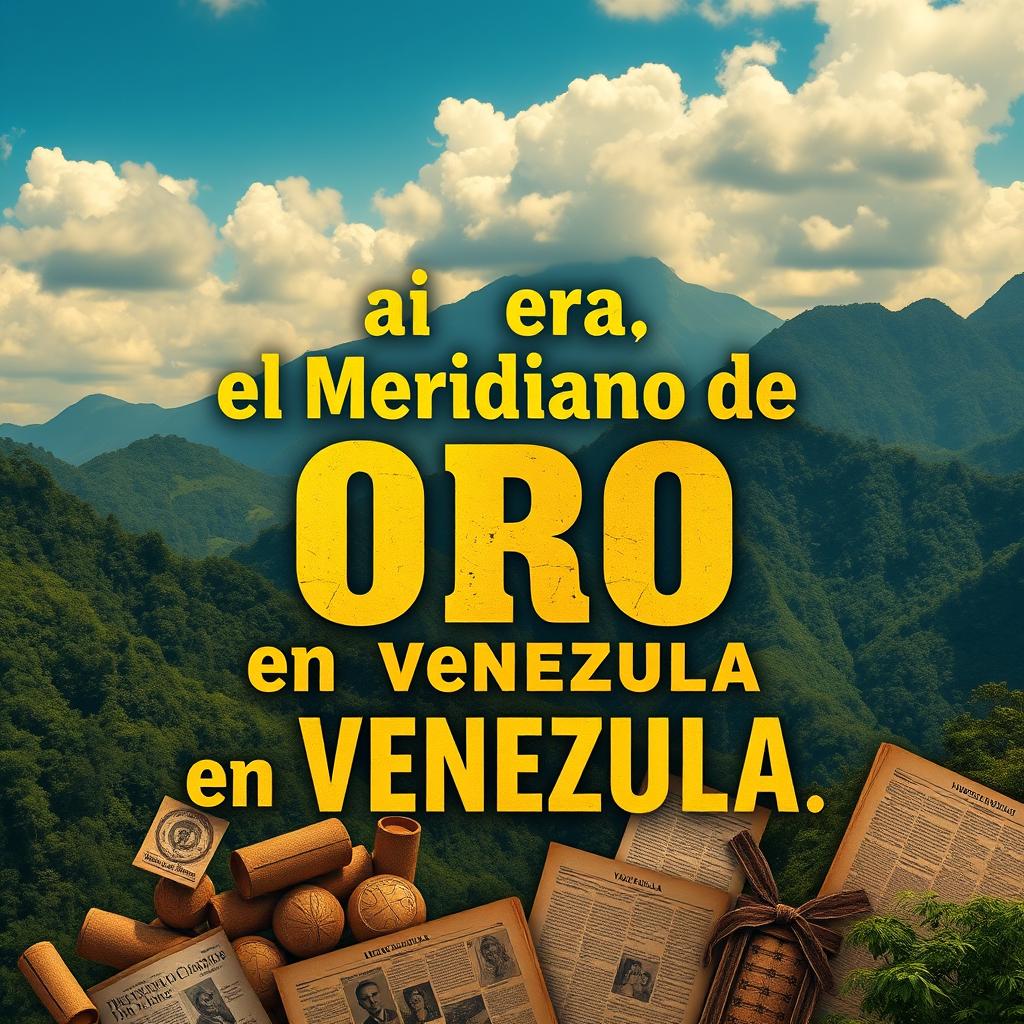 a YouTube cover image sized 2560x1440 featuring bold text that says 'Así era el Meridiano de ORO en Venezuela'