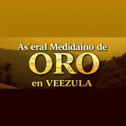 a YouTube cover image sized 2560x1440 featuring bold text that says 'Así era el Meridiano de ORO en Venezuela'