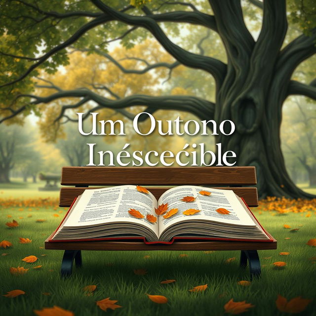 Animated-style book cover for “Um Outono Inesquecível