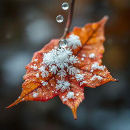 A captivating image symbolizing the transition from autumn to winter