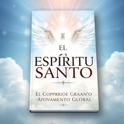 A book cover design featuring a powerful and ethereal depiction of the Holy Spirit as a central theme