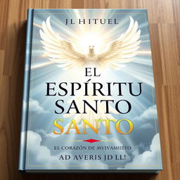 A book cover design featuring a powerful and ethereal depiction of the Holy Spirit as a central theme