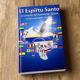 A book cover featuring a map of Venezuela with a white dove representing the Holy Spirit emerging from it