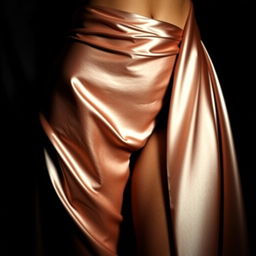 A sensual and artistic portrayal of the alluring curvature of the human form, draped in a luxurious silk fabric that highlights the contours beneath in a suggestive manner, exuding elegance and sensuality while maintaining a tasteful approach