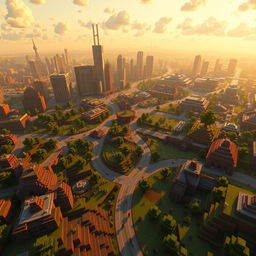 stunning preview image of '100 days building a state in Minecraft', showcasing an expansive and detailed Minecraft landscape