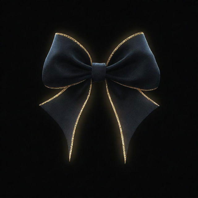 A luminous bow, glowing with intense light, enveloped by an aura of enigmatic darkness.
