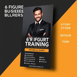 A professional and sleek flyer designed to promote the "6 Figure Body Sculpting Business Blueprint Training" class in Brooklyn, New York, scheduled from September 19-23rd