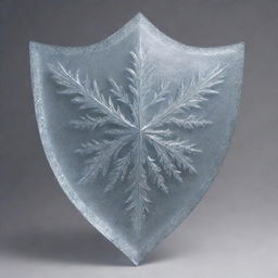 A robust shield, sculpted from glistening ice and covered by a second layer of intricate, crystalline frost.