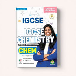 A modern, well-organized revision guide cover for "IGCSE Chemistry O Level Chemistry Revision Guide 2024"