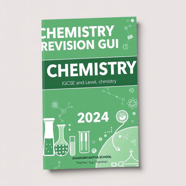 A chemistry revision guide cover for the year 2024, specifically tailored for IGCSE and O Level Chemistry