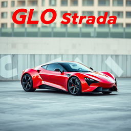 Design of the GLO Strada sports car with inspiration from Ferrari, Lamborghini, and Porsche styles, emphasizing accessibility in price without compromising on performance and aggressive design