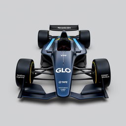 Design of the GLO single-seater Formula 1 car featuring an elegant and aggressive livery