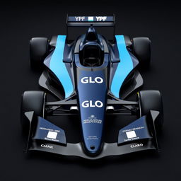 Design of the GLO single-seater Formula 1 car featuring an elegant and aggressive livery