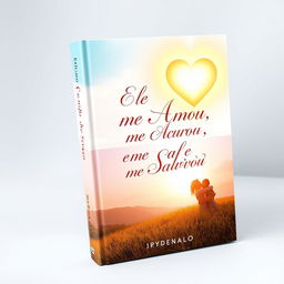 design a captivating book cover titled "Ele me Amou, me Curou e me Salvou"