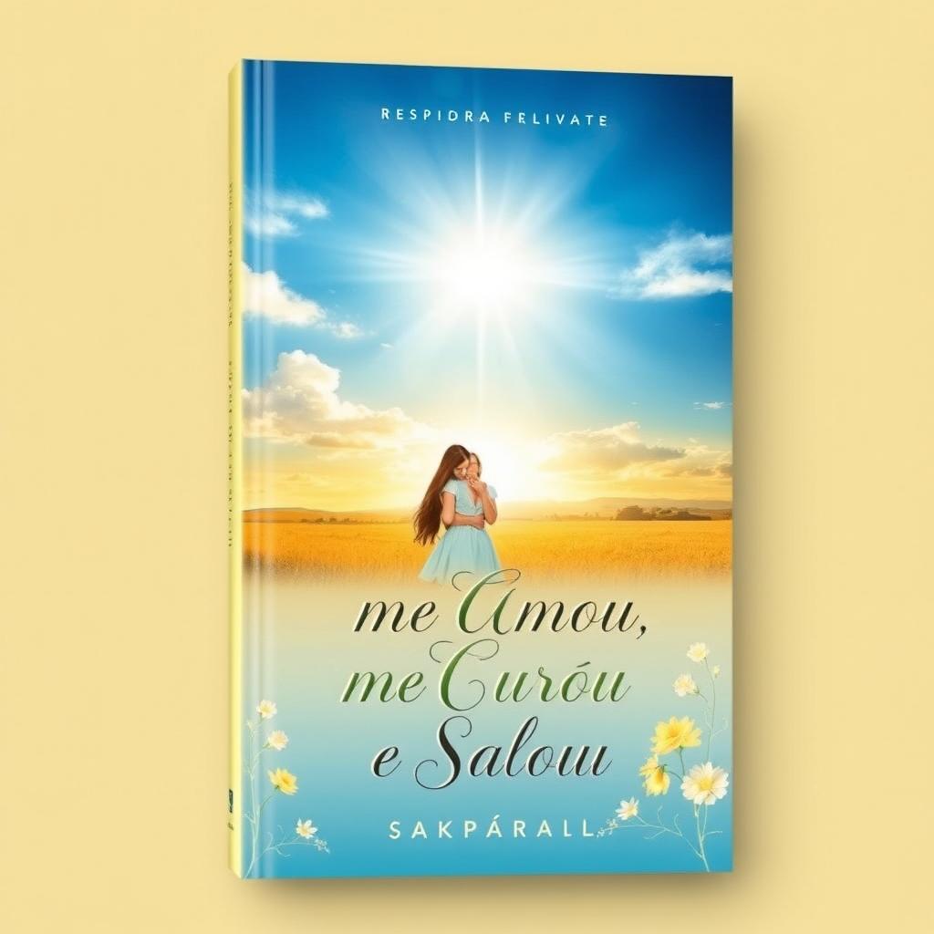 design a captivating book cover titled "Ele me Amou, me Curou e me Salvou"