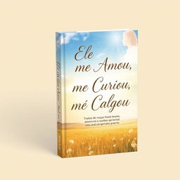 design a captivating book cover titled "Ele me Amou, me Curou e me Salvou"