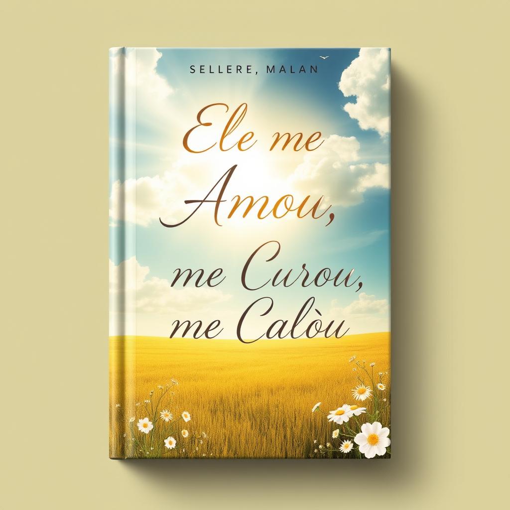 design a captivating book cover titled "Ele me Amou, me Curou e me Salvou"