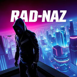 A dynamic and mysterious movie poster for an action-packed thriller titled 'Rad-NAz'