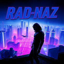 A dynamic and mysterious movie poster for an action-packed thriller titled 'Rad-NAz'