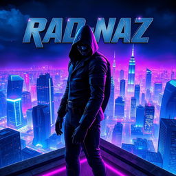 A dynamic and mysterious movie poster for an action-packed thriller titled 'Rad-NAz'