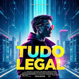 A cutting-edge movie poster for a film titled 'Tudo Legal'